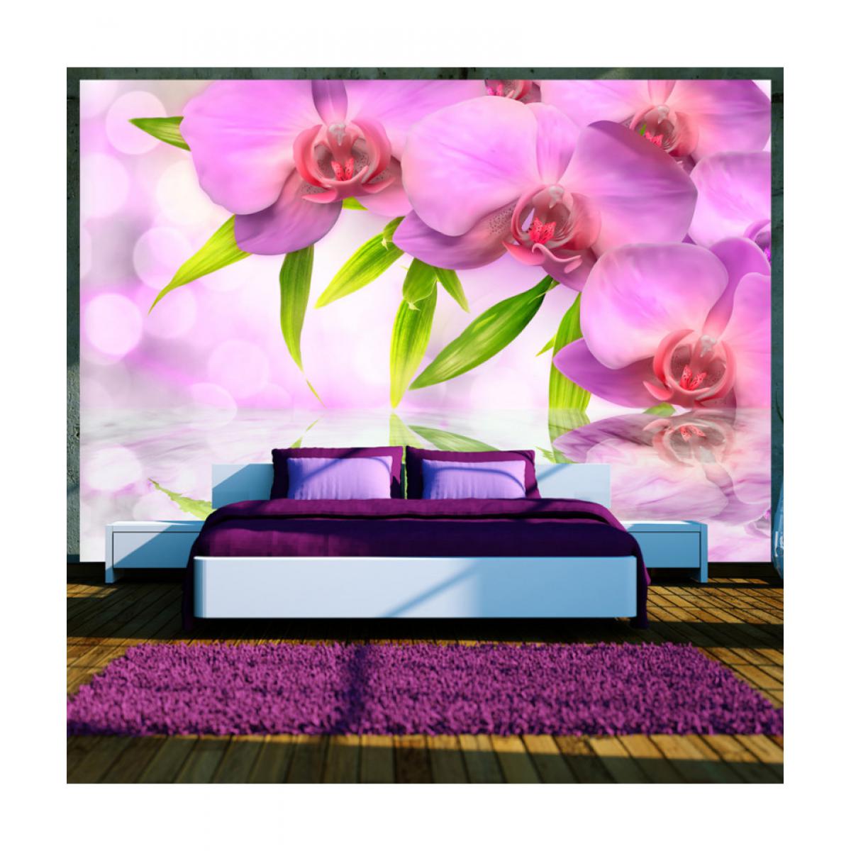 Artgeist - Papier peint - Orchids in lilac colour 100x70 - Papier peint