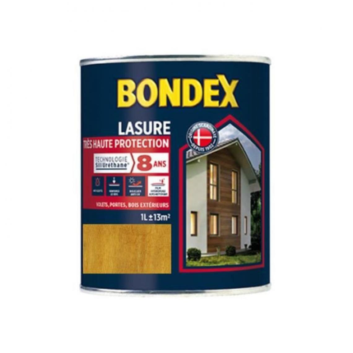 Bondex - BONDEX Lasure Haute protection 8 ans - Chene Clair Satin, 1L - Peinture & enduit rénovation