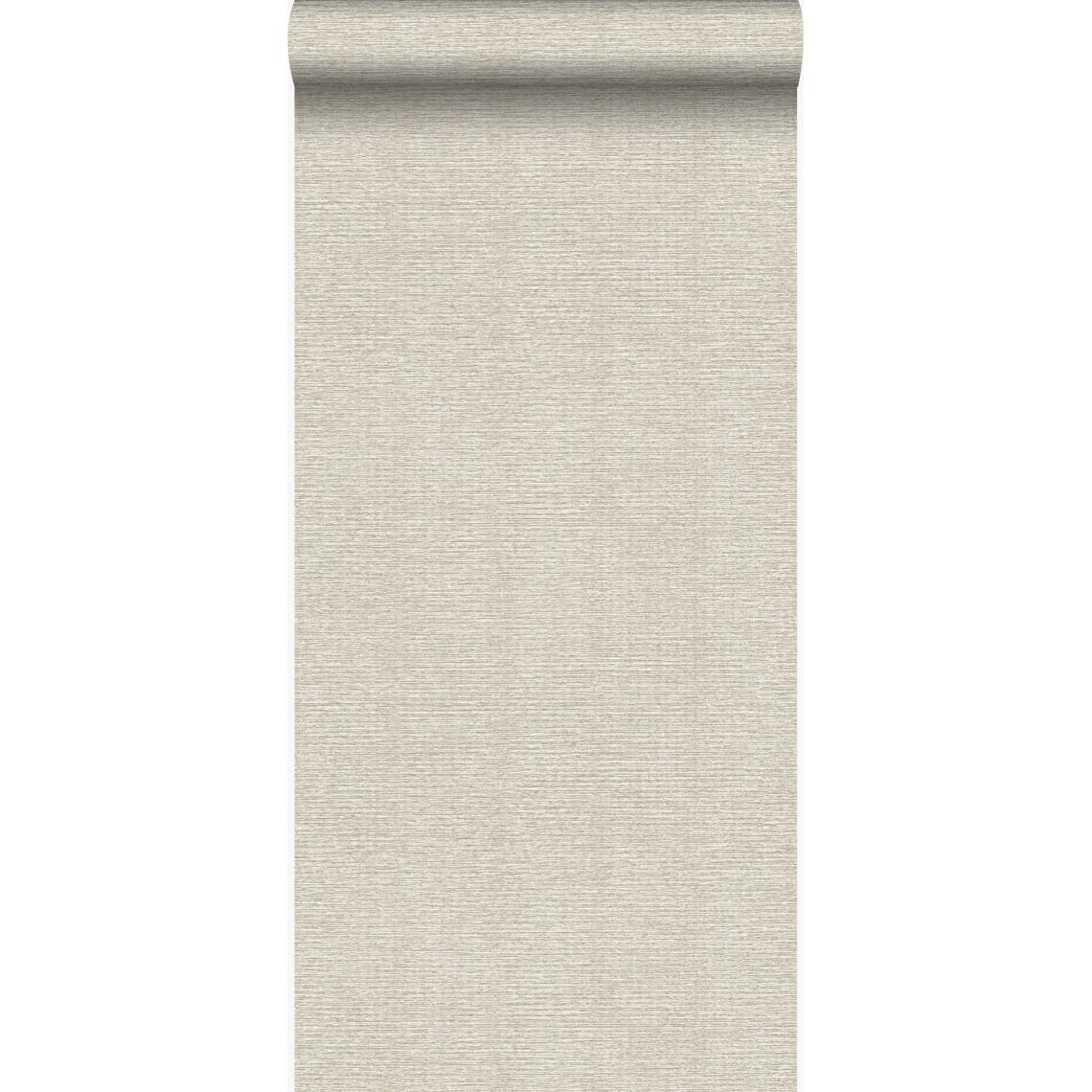 Origin - Origin papier peint lin sable beige - 347375 - 53 cm x 10,05 m - Papier peint
