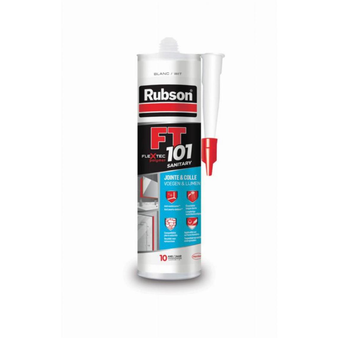 Rubson - Mastic RUBSON FT 101 sanitaire - blanc - cartouche de 280 ml - 2556912 - Mastic, silicone, joint