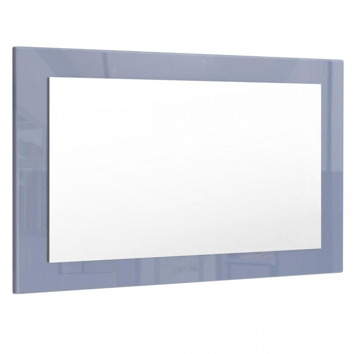 Mpc - Miroir gris brillant (HxLxP): 45 x 89 x 2 - Miroir de salle de bain