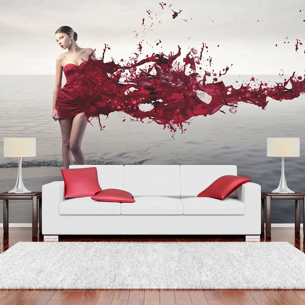 Bimago - Papier peint - Red beauty - Décoration, image, art | Personnes | - Papier peint