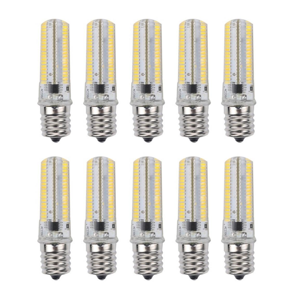 Wewoo - Dimmable E17 7Watts 152LED 3014 SMD 600-700 LM Blanc chaud froid Lampe de silicone LED Ampoules de maïs AC 220-240V AC 110-130V 10PCS 110V Taille - Ampoules LED