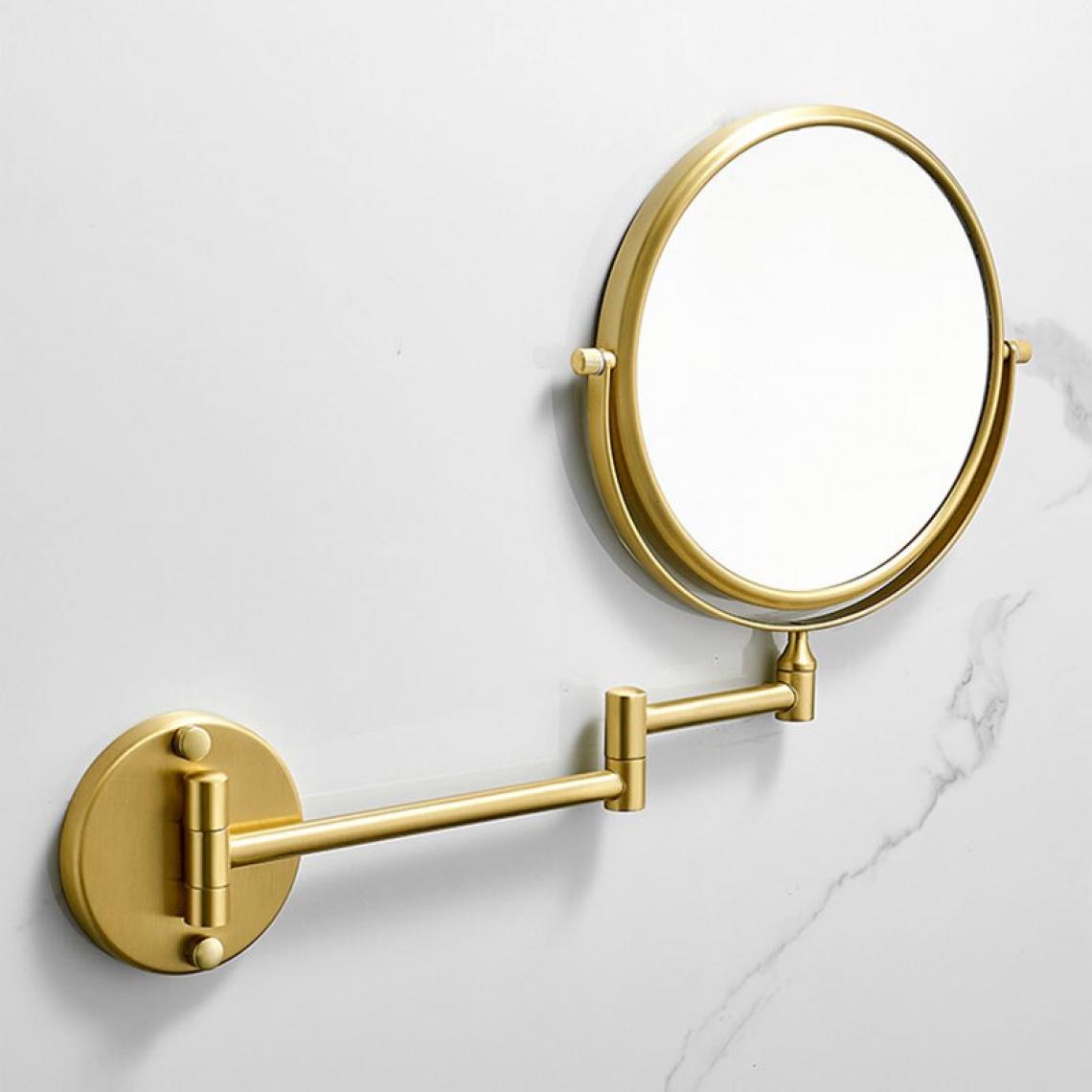 Universal - Double miroir de maquillage dans la salle de bains(Or) - Miroir de salle de bain