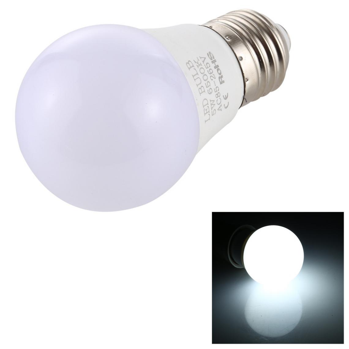 Wewoo - 5W 40LM LED ampoule à économie d'énergie lumière blanche 6000-6500K AC 85-265V - Ampoules LED