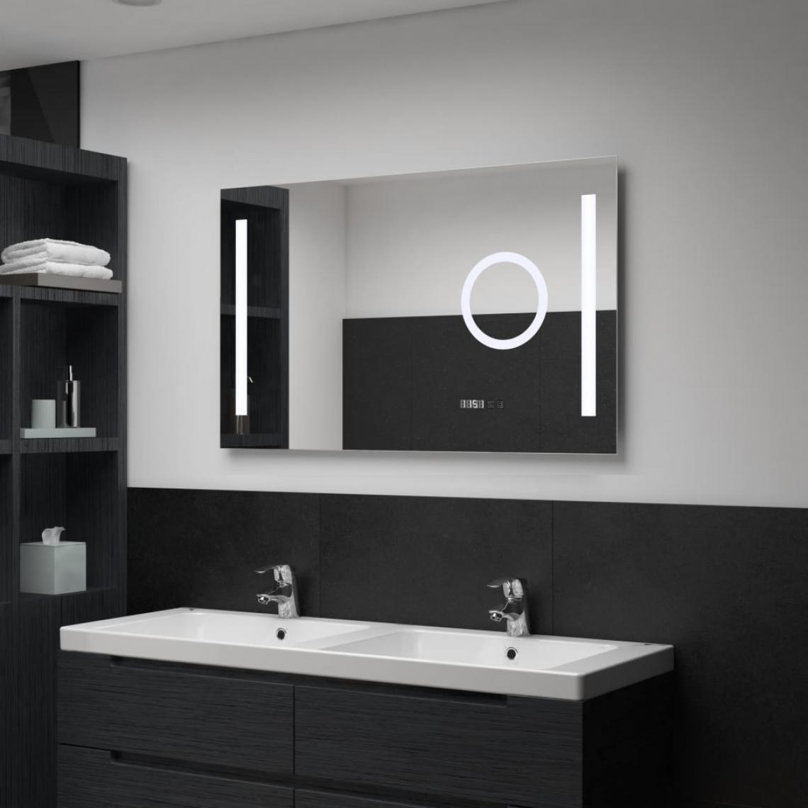 Chunhelife - Miroir mural à LED de salle de bain et capteur tactile 100x60cm - Miroir de salle de bain