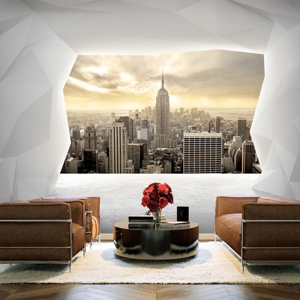 marque generique - 250x175 Papier peint New York Ville et Architecture Admirable Disharmony of Worlds - Papier peint