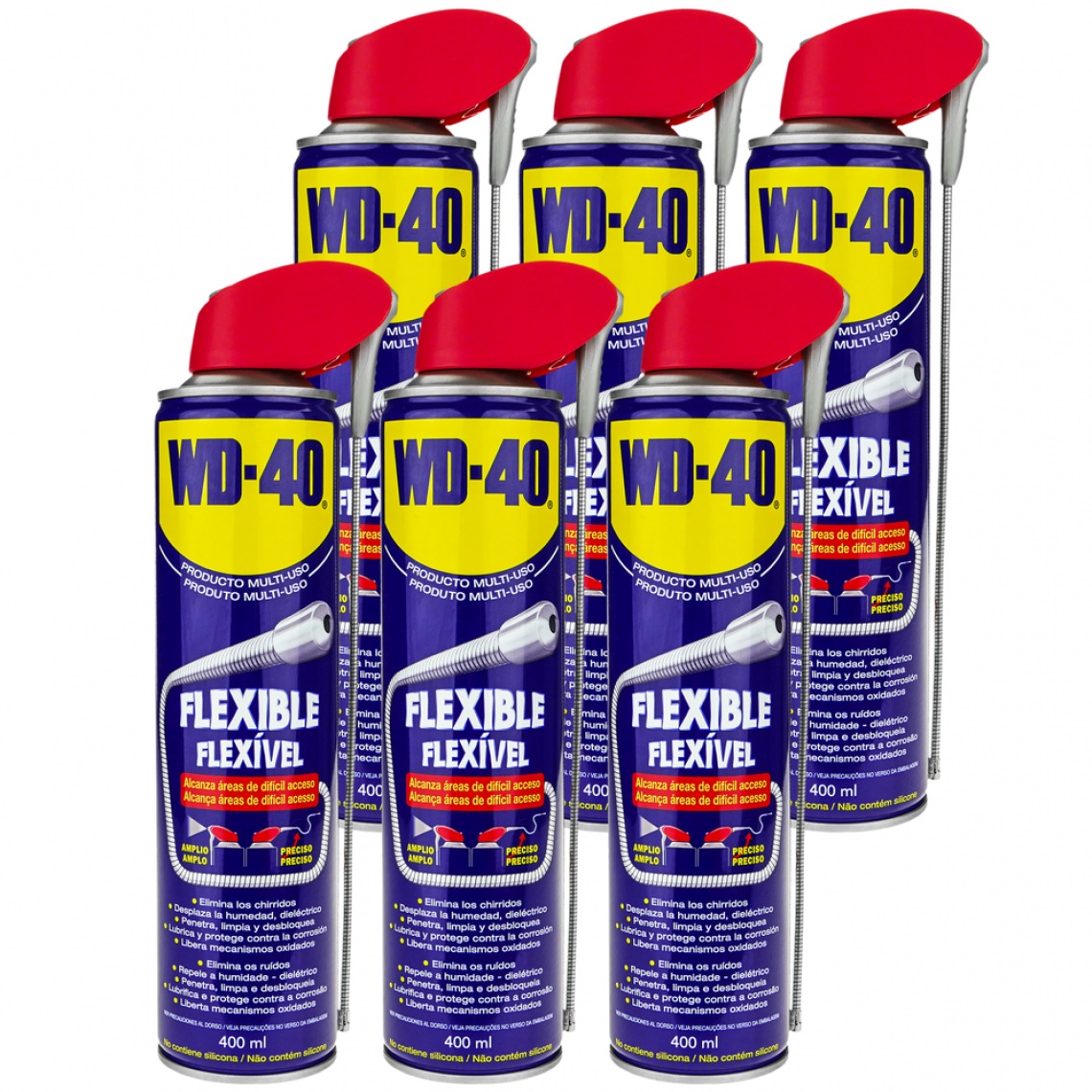 Wd-40 - Spray polyvalent 5 fonctions flexible 400 ml (boîte 6 unités) - Mastic, silicone, joint