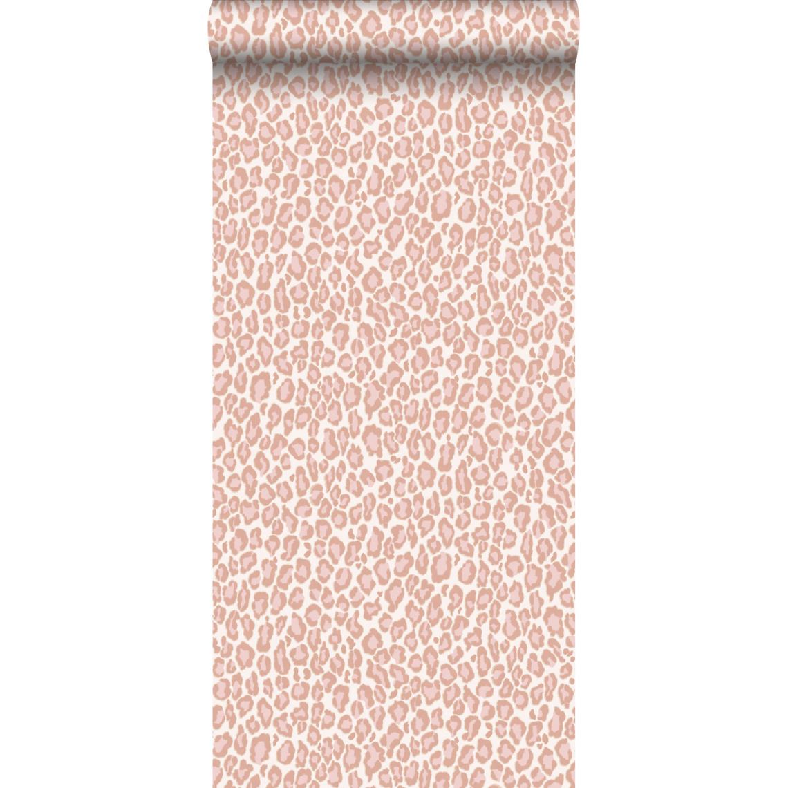ESTAhome - ESTAhome papier peint peau de léopard rose pêche - 128821 - 0.53 x 10.05 m - Papier peint