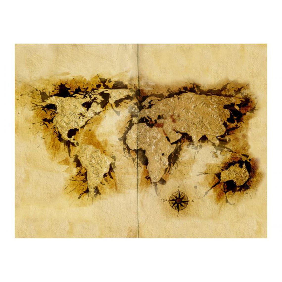 Artgeist - Papier peint - Gold-diggers' map of the World .Taille : 200x154 - Papier peint