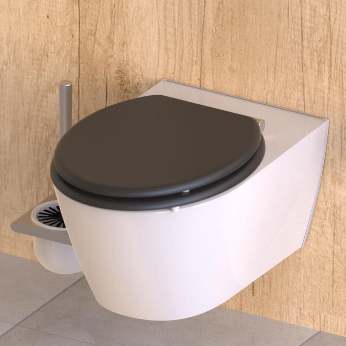 Schutte - SCHÜTTE Siège de toilette avec fermeture en douceur SPIRIT ATHRAZIT - Abattant WC