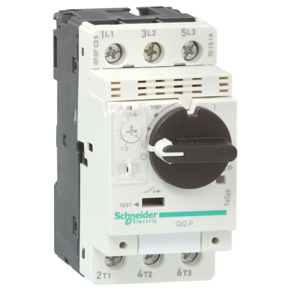 Schneider Electric - disjoncteur moteur - tesys gv2p - 0.40 à 0.63 a - schneider electric gv2p04 - Coupe-circuits et disjoncteurs