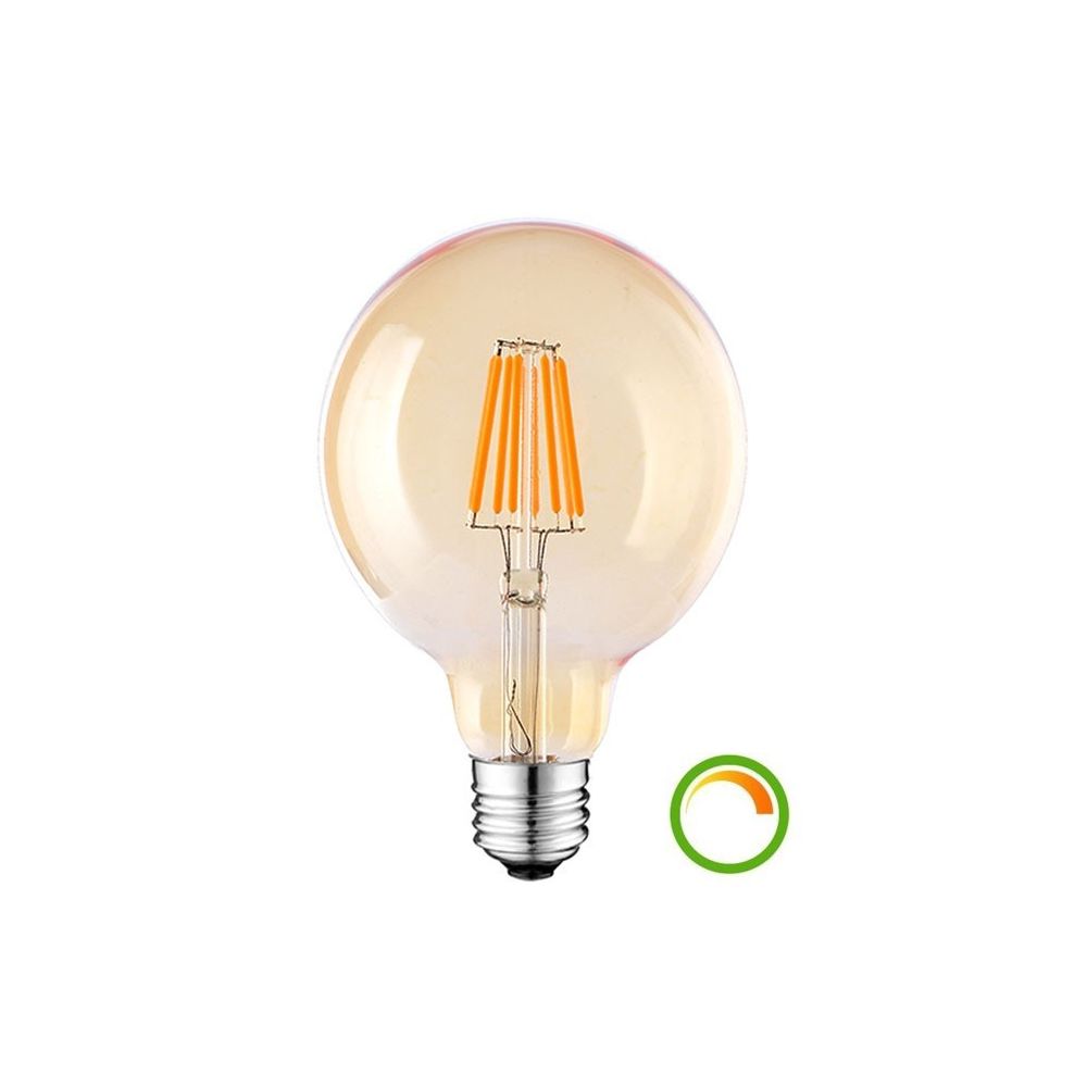 Kosilum - Ampoule à filament boule ambrée LED E27 8W - Ampoules LED