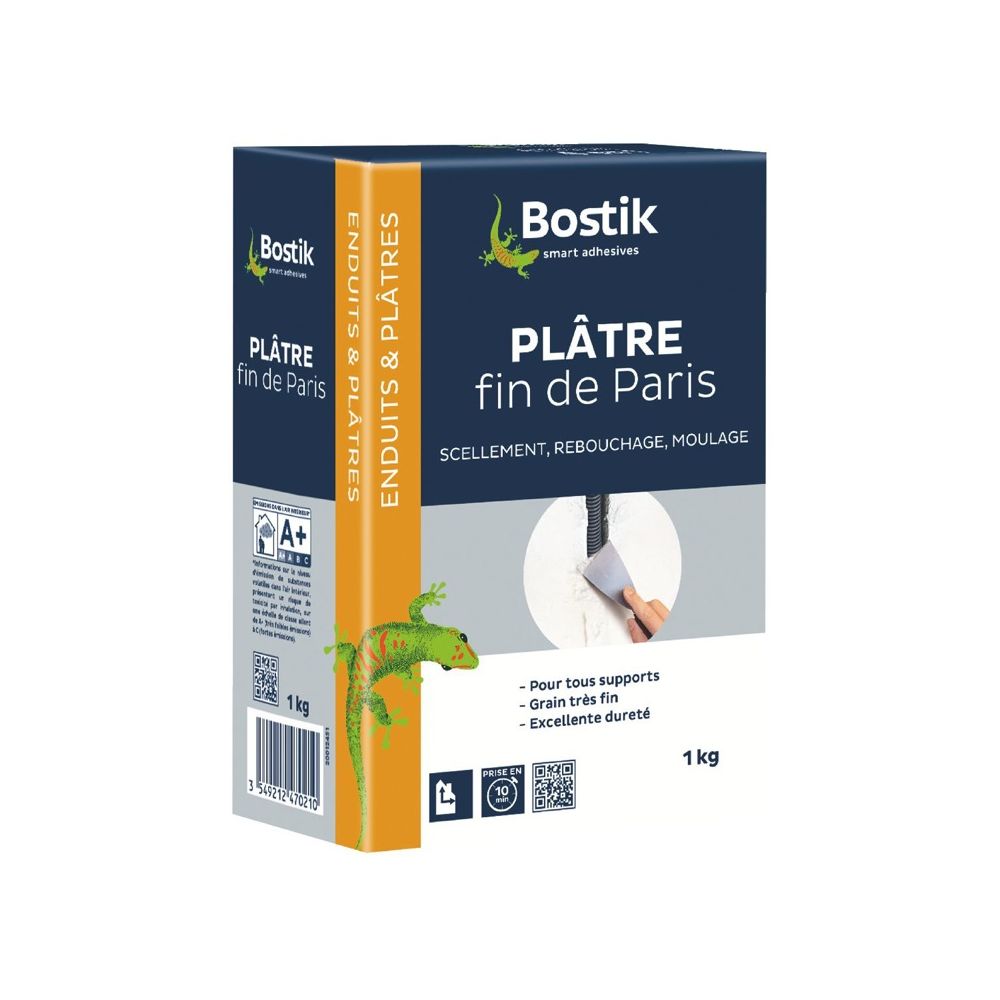 Bostik - BOSTIK - Plâtre fin de Paris - boîte de 1kg - Mastic, silicone, joint