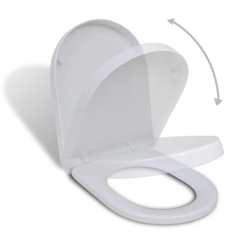 marque generique - Joli Accessoires pour bidets et toilettes selection Pretoria Abattant WC à fermeture en douceur Blanc Carré - Abattant WC