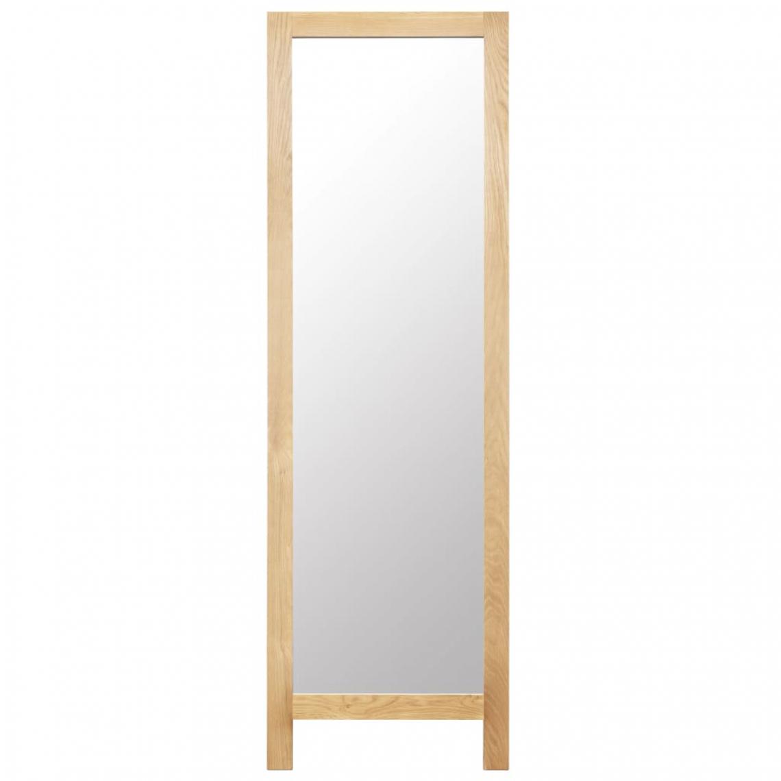 Icaverne - Icaverne - Miroirs selection Miroir sur pied 48x46,5x150 cm Bois de chêne solide - Miroir de salle de bain