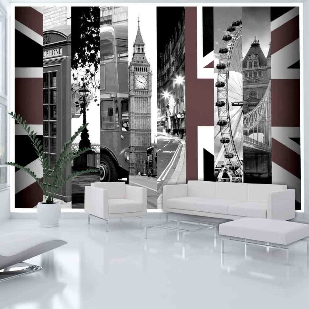 marque generique - 200x140 Papier peint Londres Ville et Architecture Superbe London symbols - Papier peint