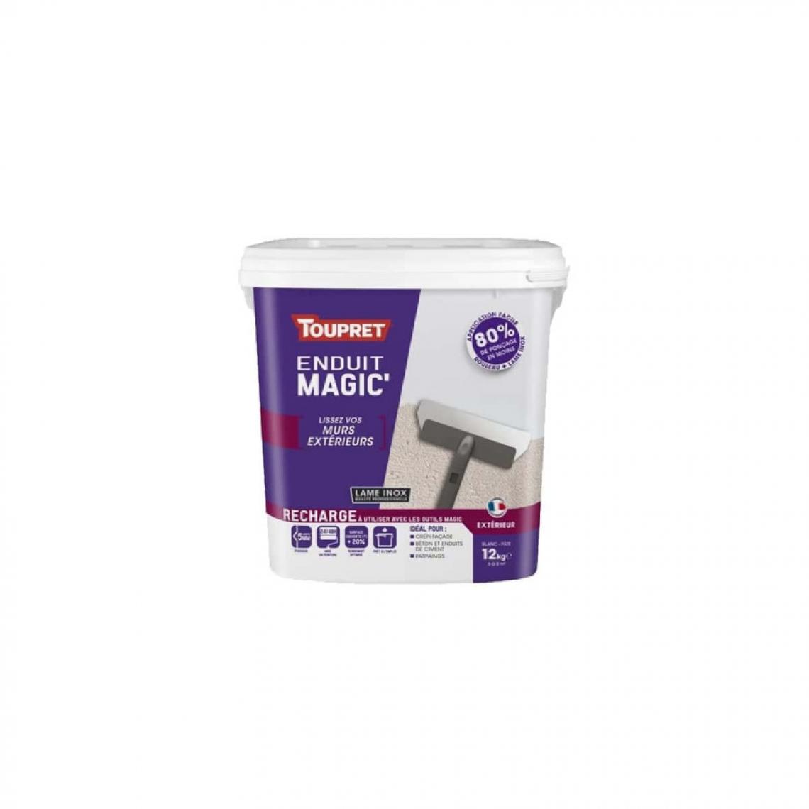 Toupret - Enduit Magic Extérieur TOUPRET Recharge 12kg - MAGEX12 - Mastic, silicone, joint
