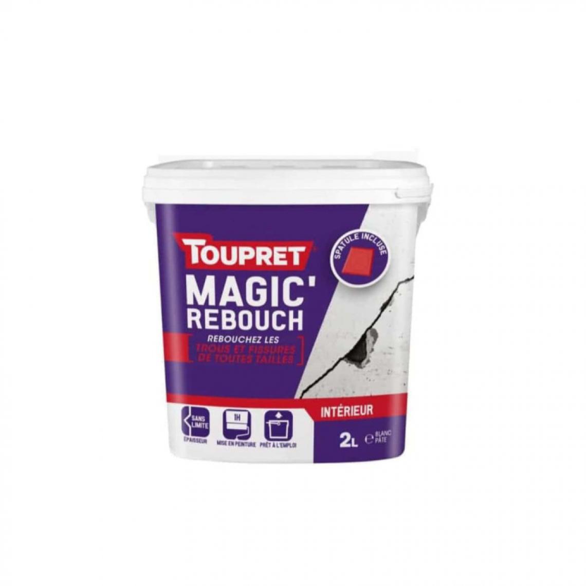 Toupret - Magic Rebouch TOUPRET Pate Allégée 2L - MGRET02 - Mastic, silicone, joint