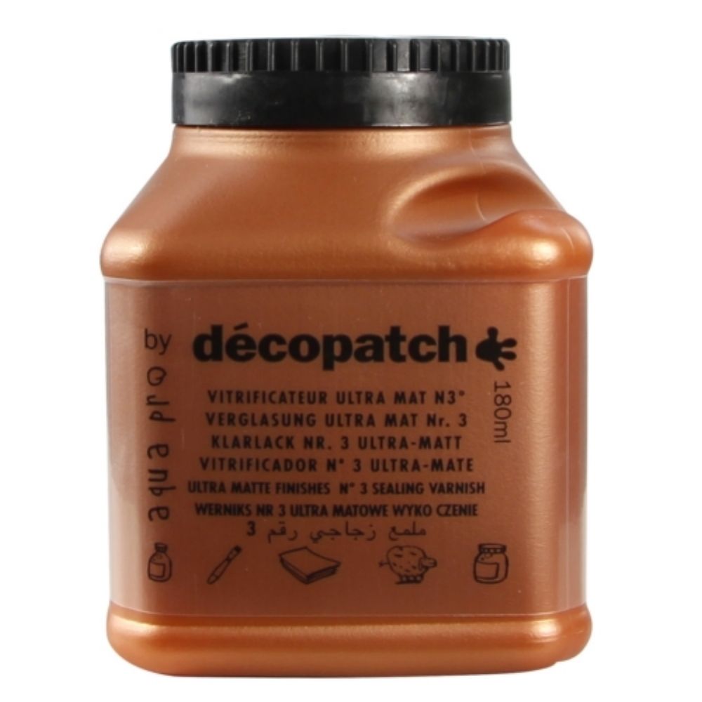 Decopatch - Vernis vitrificateur ultra mat Décopatch 180 ml - Produit de restauration du bois
