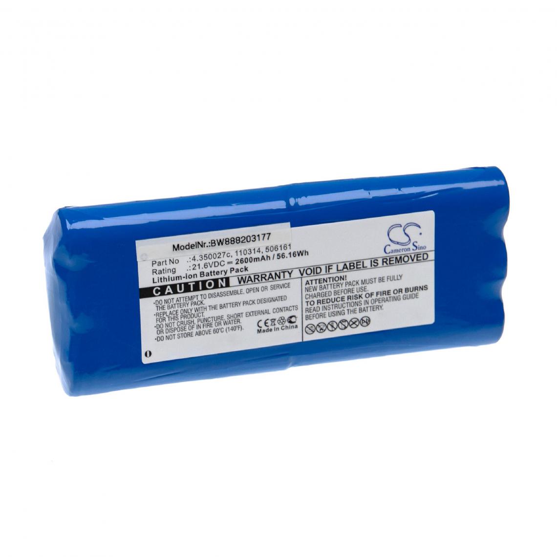 Vhbw - vhbw Batterie remplacement pour Schiller 02175, 3.920509, 4.350027c, 506161 pour appareil médical (2600mAh, 21,6V, Li-ion) - Piles spécifiques