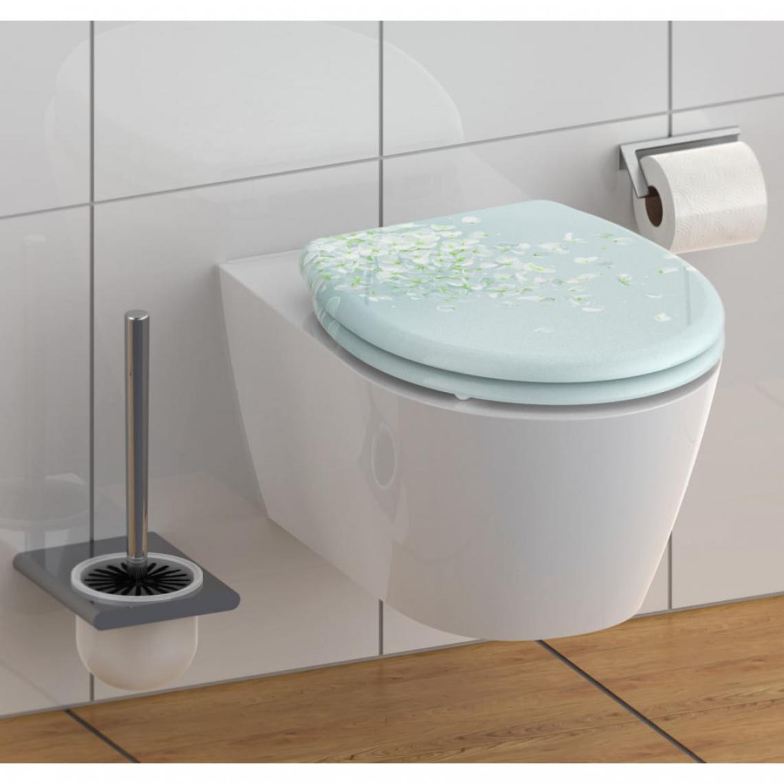 Schutte - SCHÜTTE Siège de toilette avec fermeture en douceur FLOWER IN THE WIND - Abattant WC