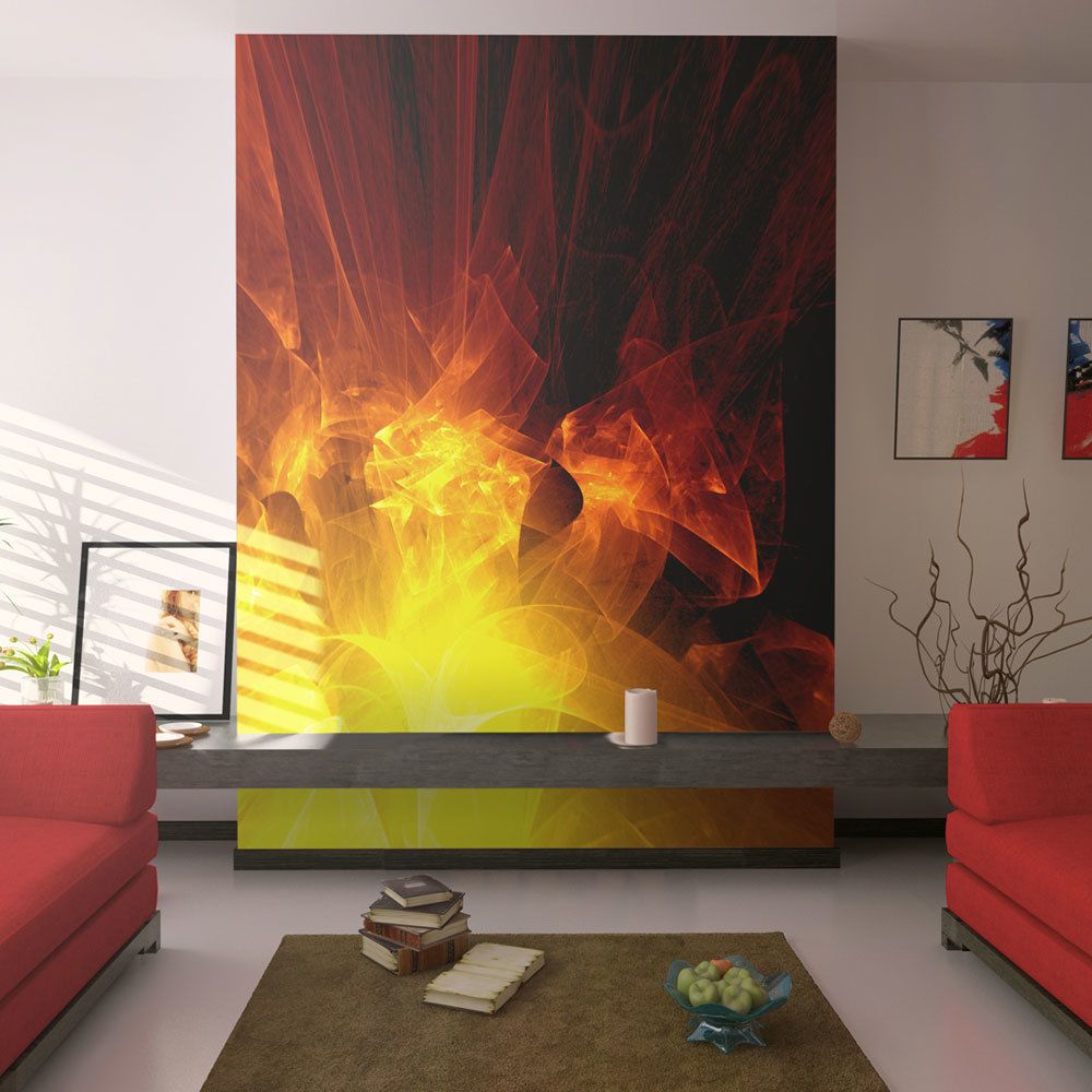 Bimago - Papier peint | abstraction | feu | 200x154 | - Papier peint