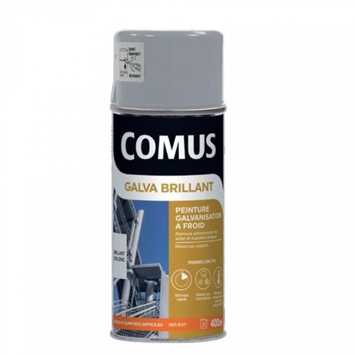 Comus - Aérosol galva brillant 400ml - COMUS - Peinture intérieure