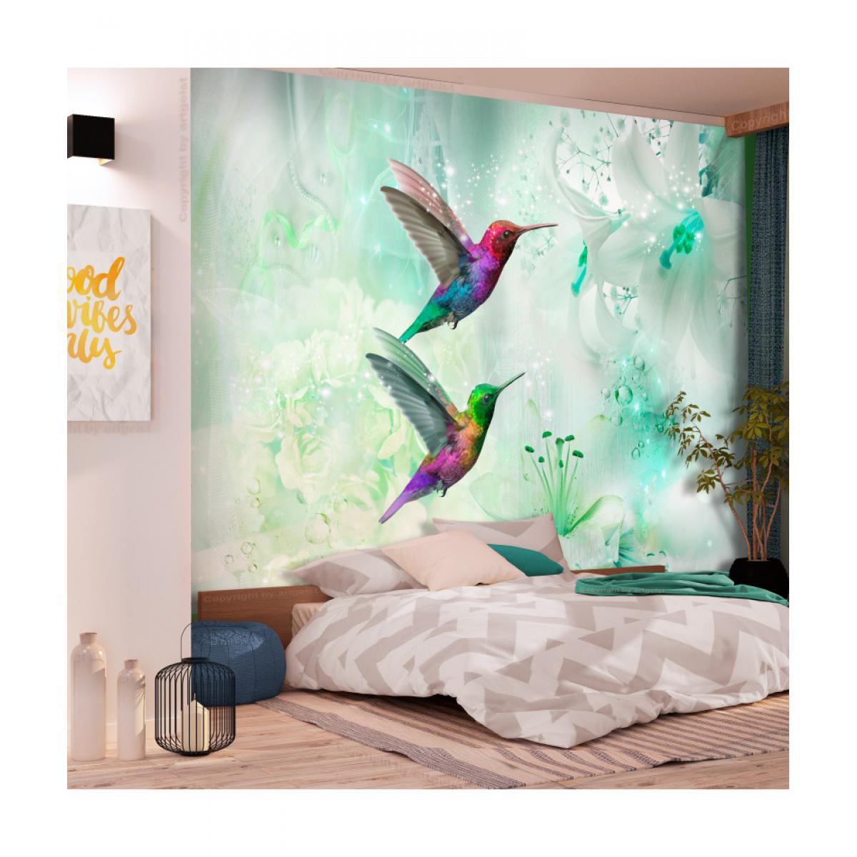 Artgeist - Papier peint - Colourful Hummingbirds (Green) 250x175 - Papier peint