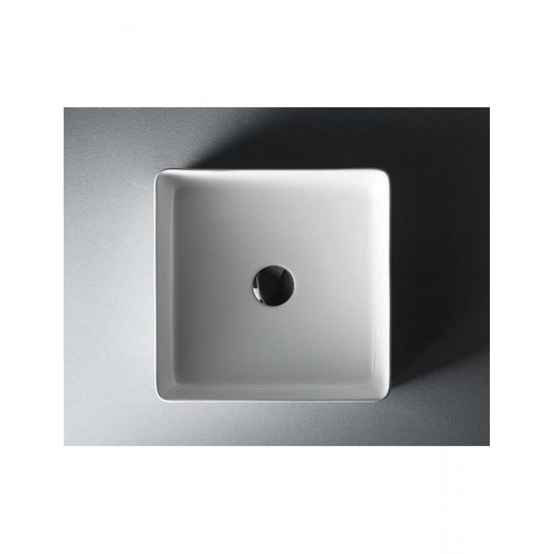 Karag - Vasque carrée à poser sans trou DINE-S 36x36x11 cm - Lavabo