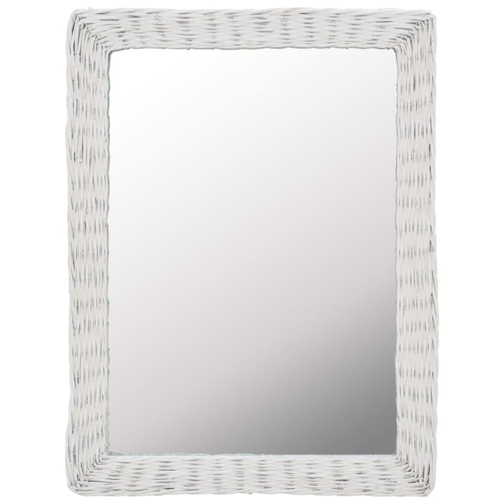 marque generique - Icaverne - Miroirs edition Miroir Osier Blanc 60 x 80 cm - Miroir de salle de bain