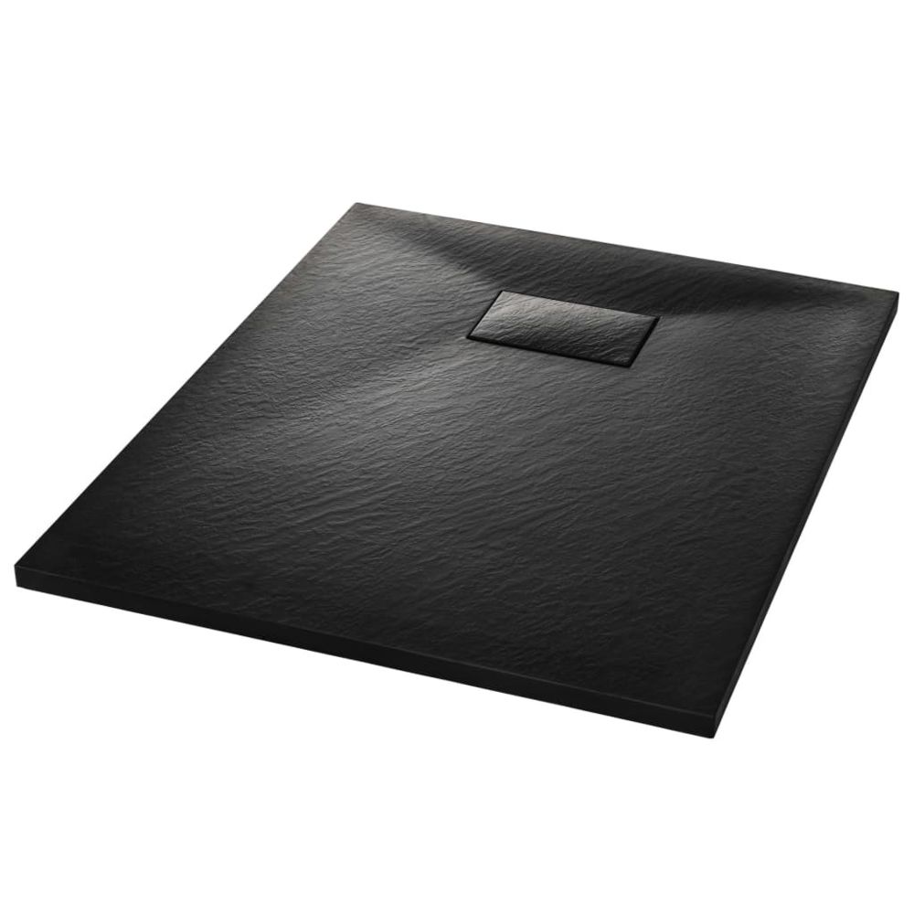 marque generique - Icaverne - Bacs de douche ensemble Bac de douche SMC Noir 90 x 70 cm - Receveur de douche