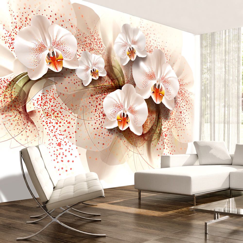 marque generique - 100x70 Papier peint Orchidées Fleurs sublime Pale yellow orchids - Papier peint
