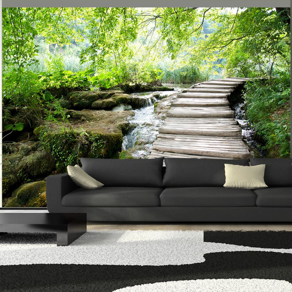 Bimago - Papier peint - Forest path - Décoration, image, art | Paysages | Arbres et Forêt | - Papier peint