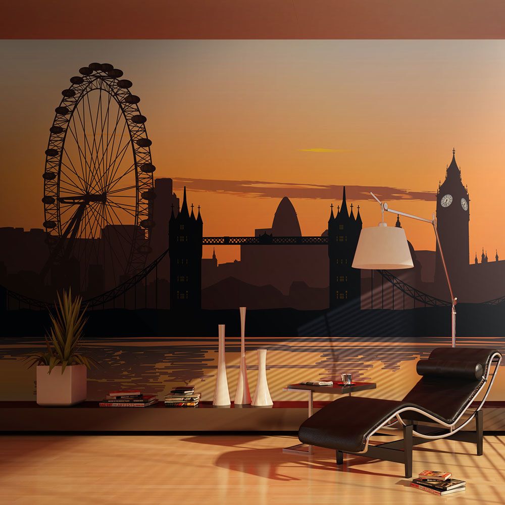 Bimago - Papier peint | Vue sur The London Eye | 350x270 | | - Papier peint