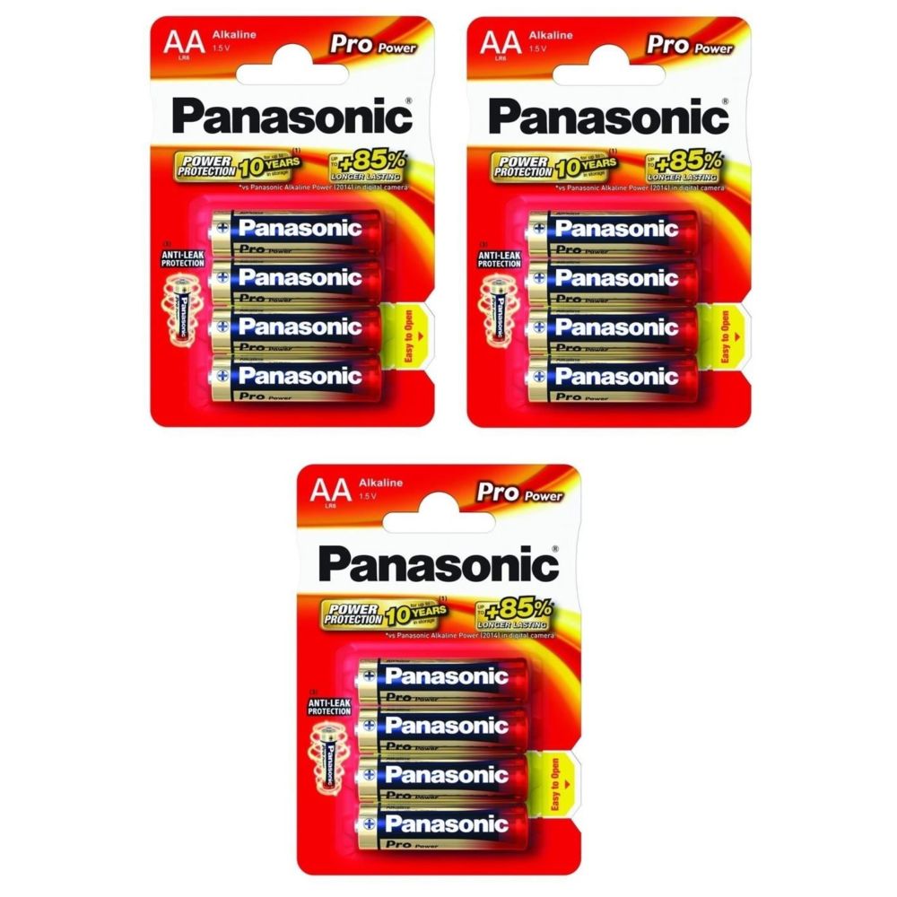 Appetitissime - Pack de 12 Piles Alcaline LR06 Mignon AA Panasonic Pro Power - Piles standard