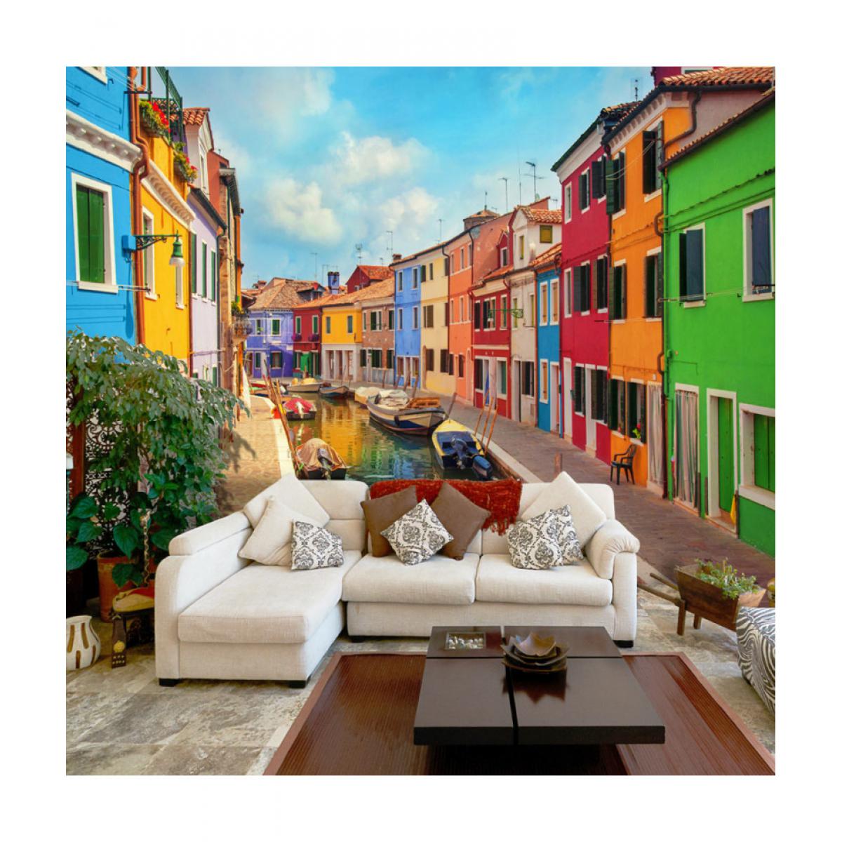 Artgeist - Papier peint - Colorful Canal in Burano 250x175 - Papier peint