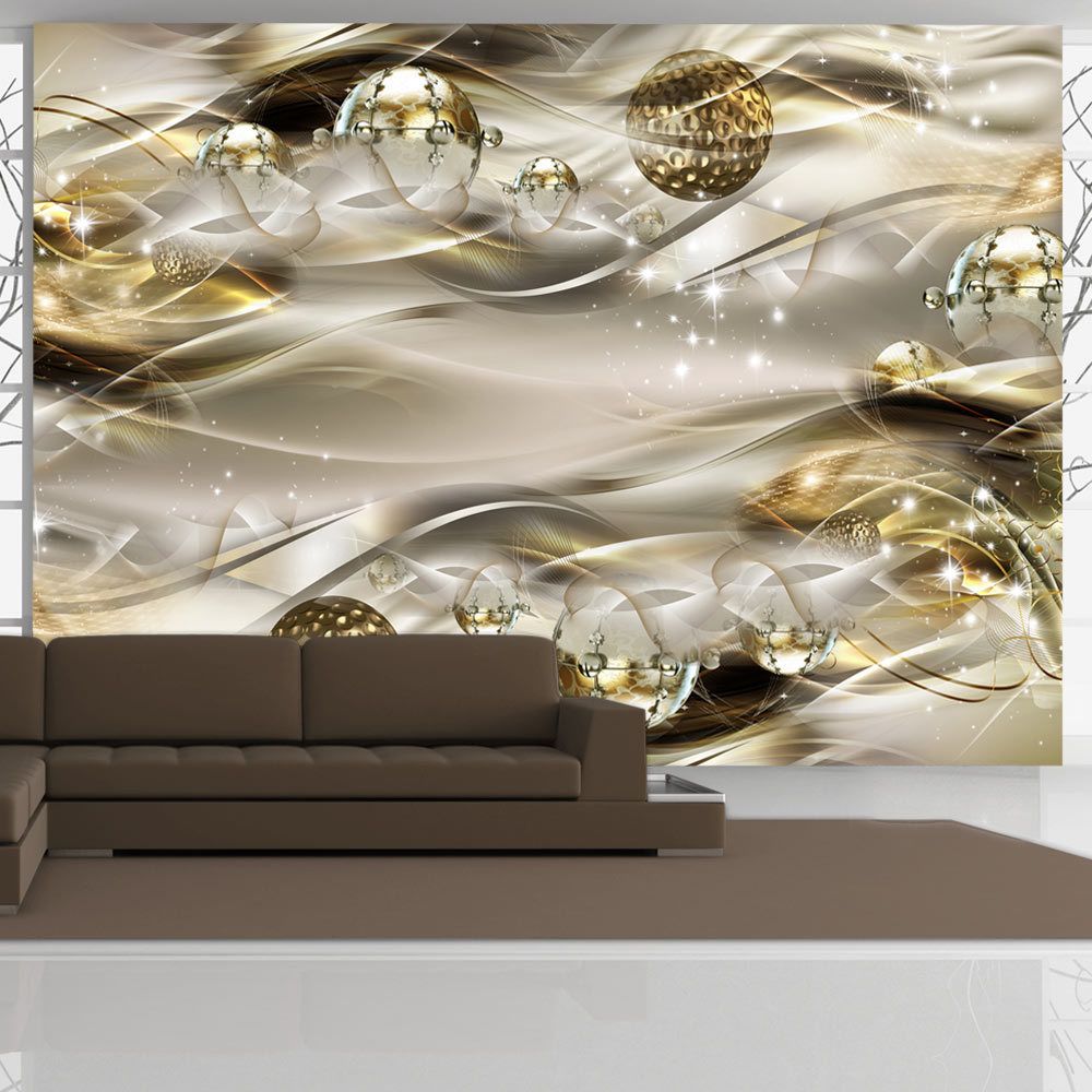 marque generique - 300x210 Papier peint Moderne Abstractions Splendide Golden Nebula - Papier peint