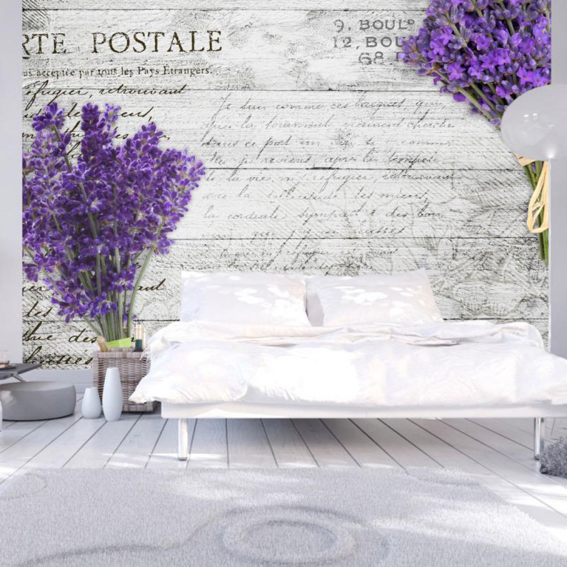 Artgeist - Papier peint - Lavender postcard .Taille : 300x210 - Papier peint
