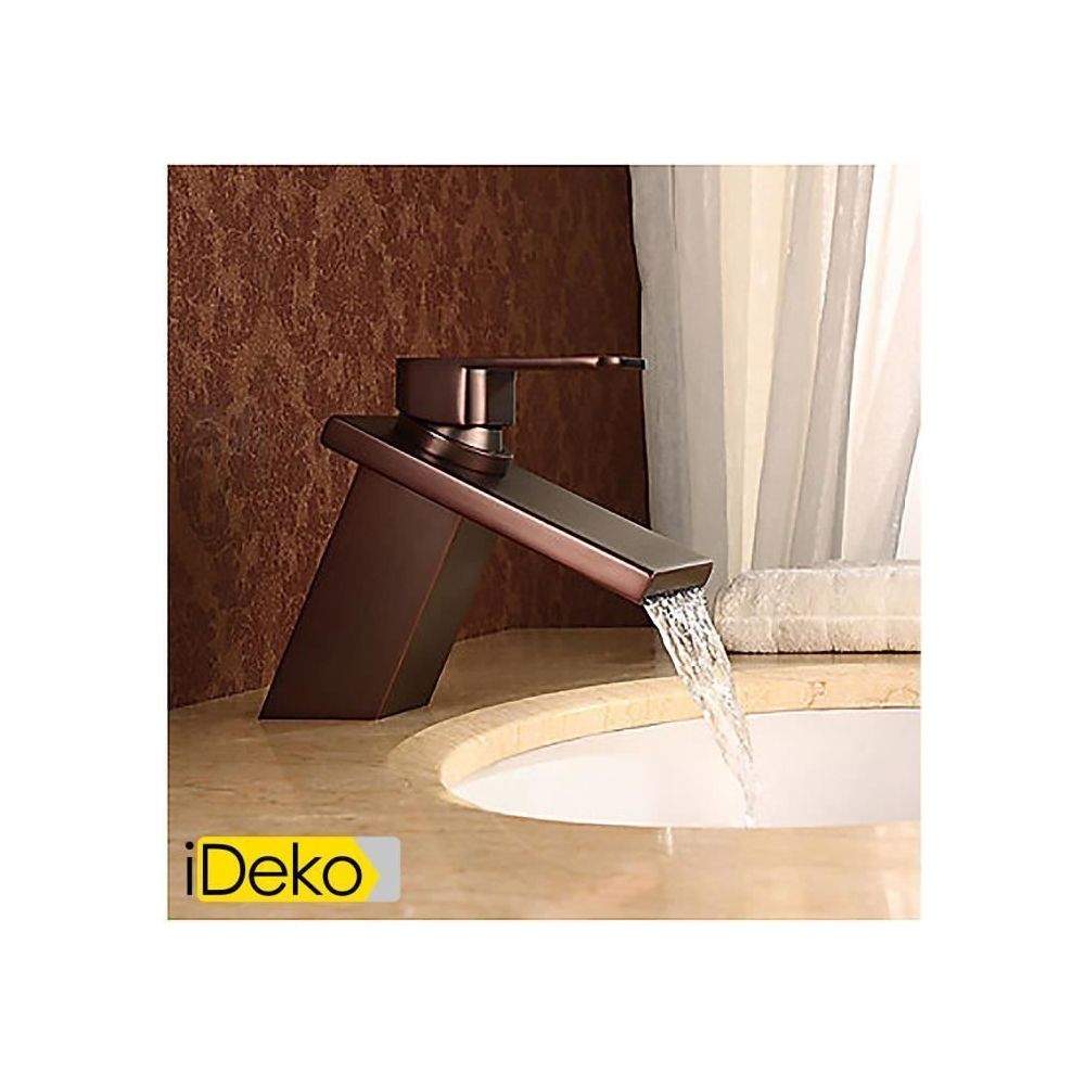Ideko - iDeko® Robinet Mitigeur robinet salle de bains chute d'orbe antique mitigeur robinets cascade robinet de bassin visage évier de fixa - Lavabo