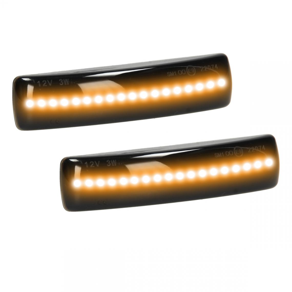Ecd Germany - Paire clignotant latéral LED E9 pour Land Rover Discovery III IV (L319) 2.7-5.0 - Ampoules LED