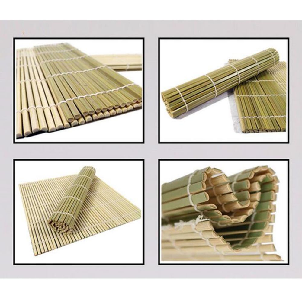 marque generique - rouleau de sushi rideau en bambou tapis pad de riz laver écran de roulement cyan 27x27cm - Kitchenette