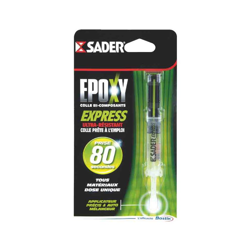 Sader - SADER - Colle époxy express 3 g - Mastic, silicone, joint