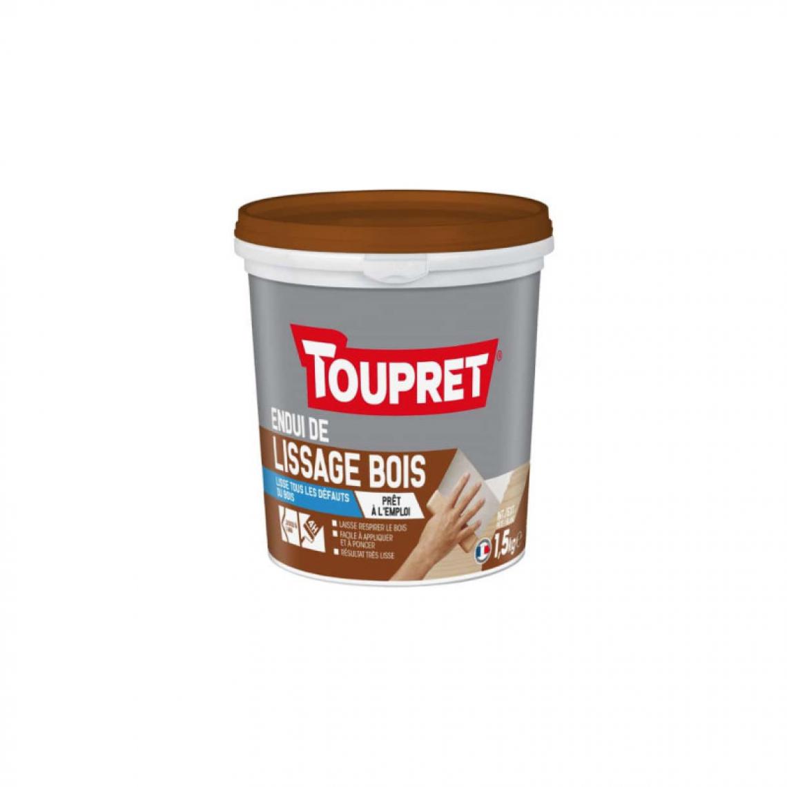 Toupret - Enduit de lissage TOUPRET bois - 1,5Kg - 7115CD0911 - Mastic, silicone, joint
