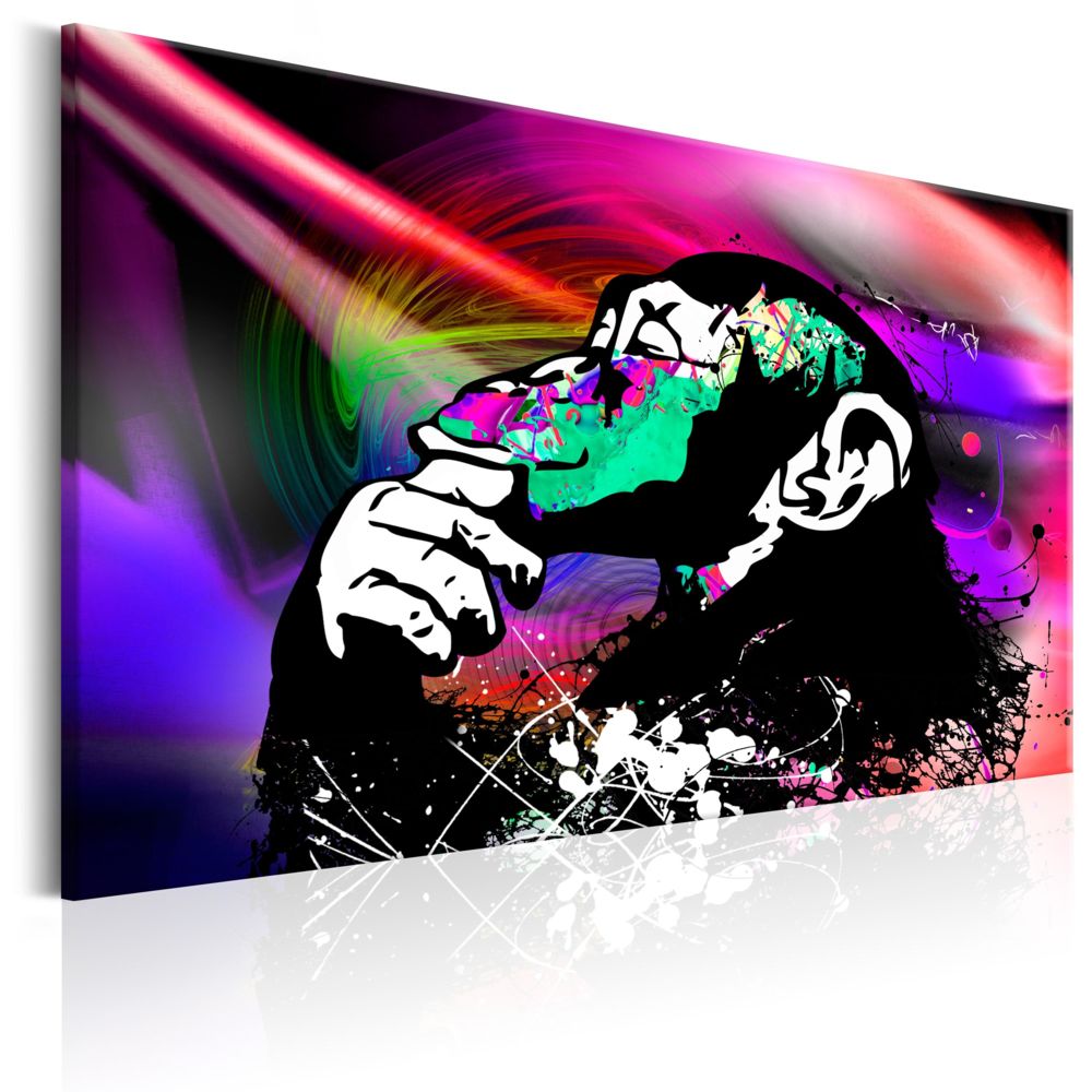 Bimago - Tableau - Colourful Party - Décoration, image, art | Animaux divers | 60x40 cm | - Tableaux, peintures