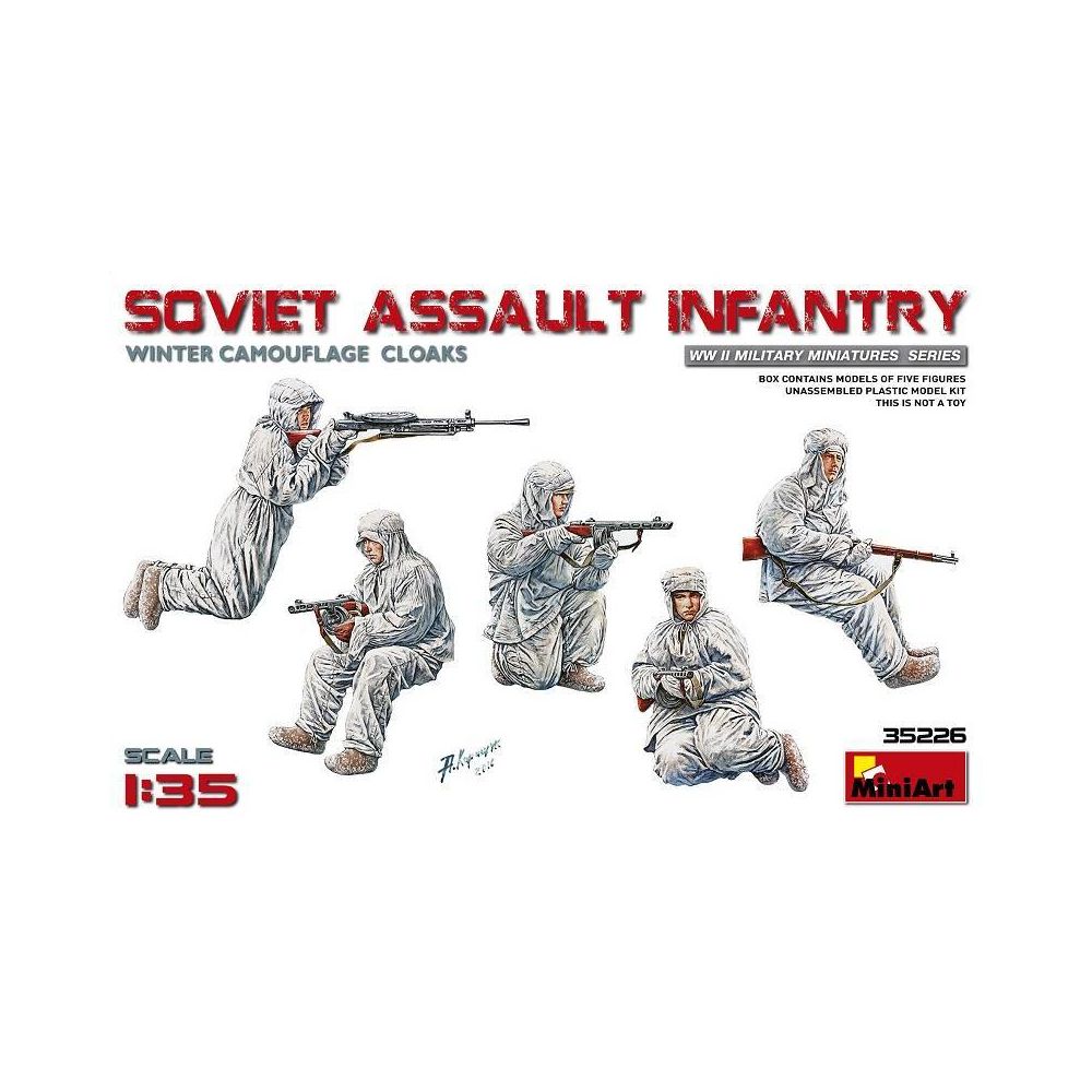 Mini Art - Figurine Mignature Soviet Assault Infantry (winter Camouflage Cloaks) - Figurines militaires