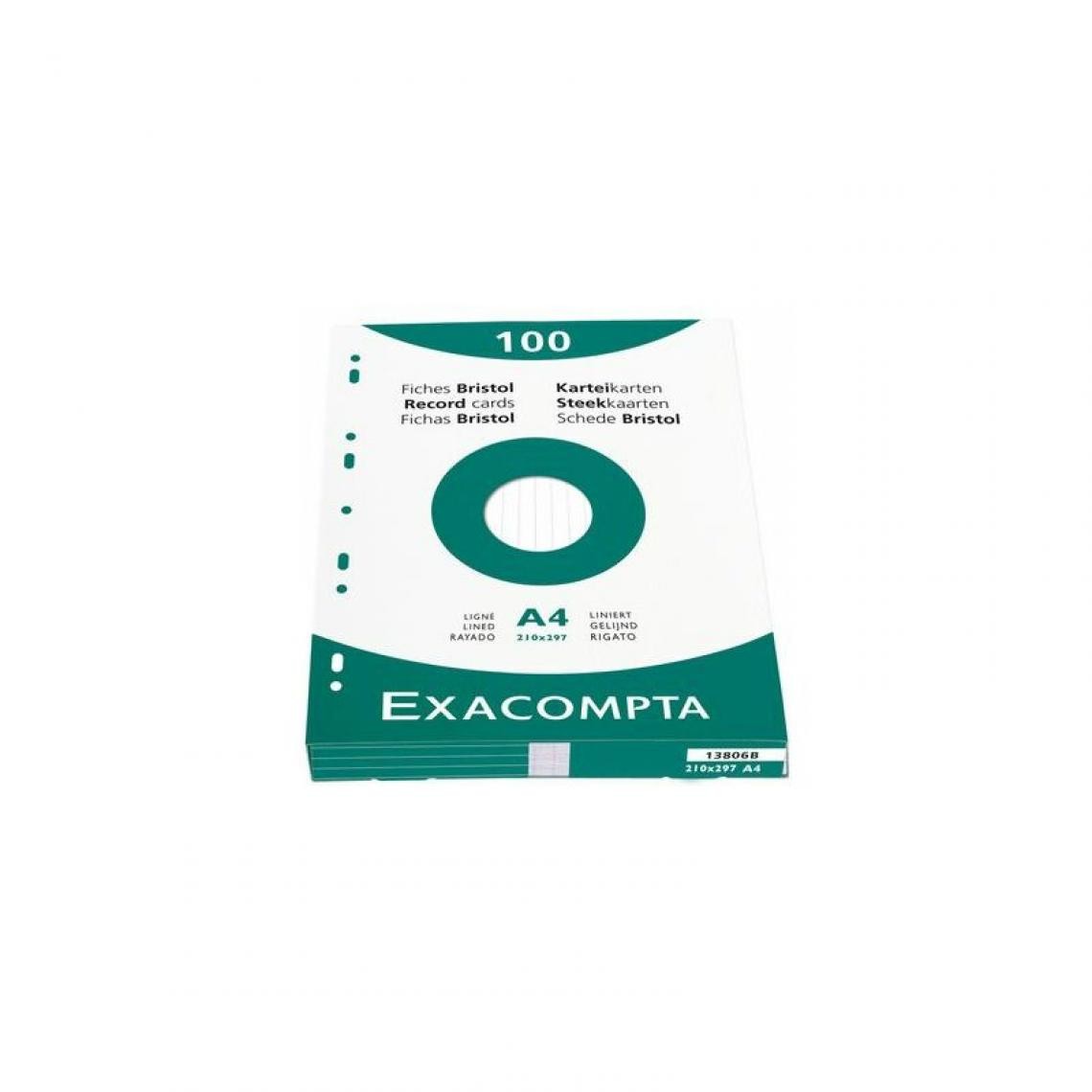Exacompta - EXACOMPTA Fiches bristol, A4, uni, vert () - Accessoires Bureau