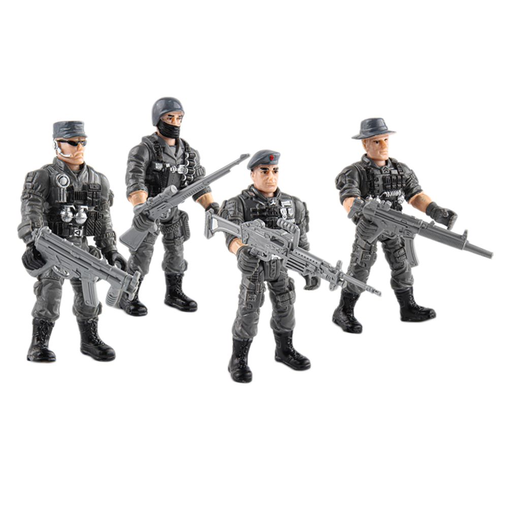 marque generique - 4pcs / Set Figurine Soldats en Plastique Jouet Arme Figurines Militaires Jouet Enfant 6x2x11cm - Avions