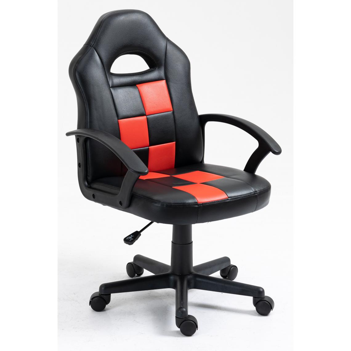 Nordlys - Nordlys - Chaise de Bureau Gaming Ergonomique Reglable avec Accoudoirs Base Nylon Simili Rouge - Bureaux