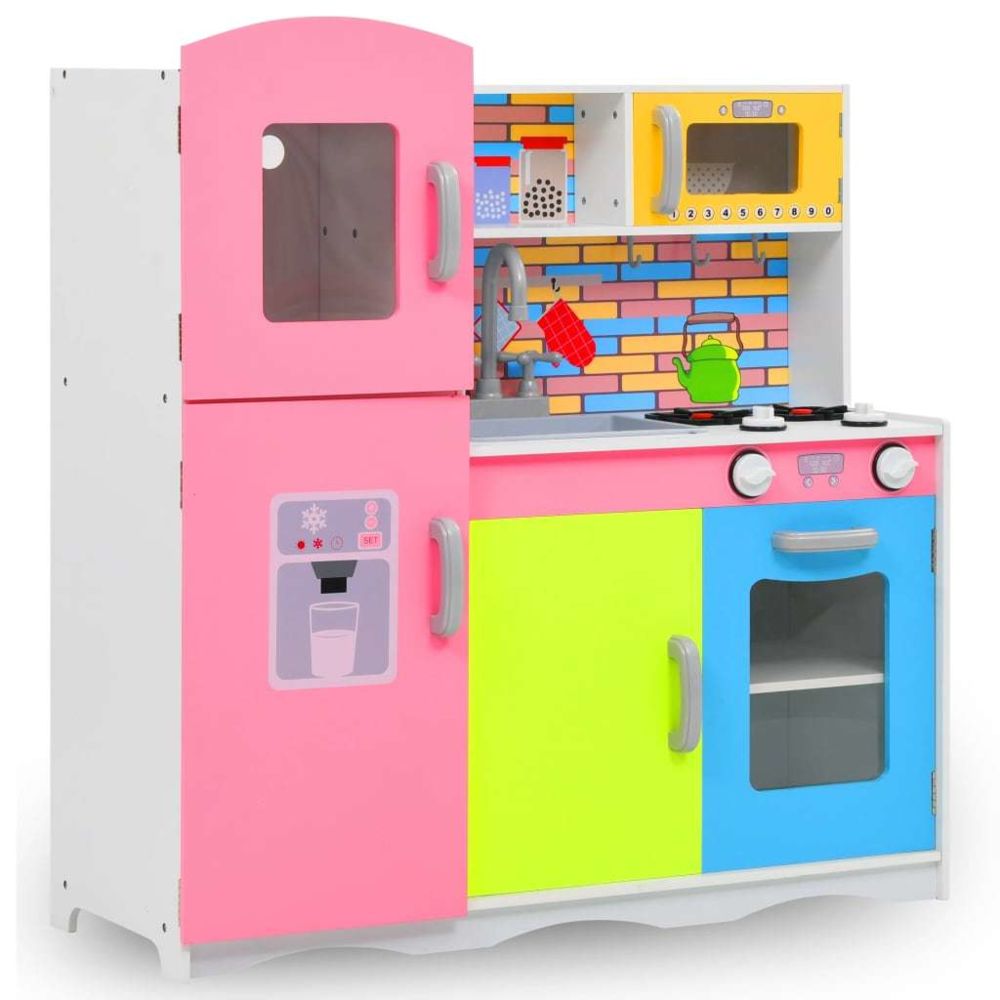 Vidaxl - vidaXL Cuisine en jouet pour enfants MDF 80x30x85 cm Multicolore - Cuisine et ménage